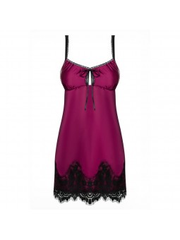 861-CHE-5 chemise & thong  pink