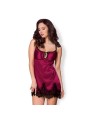861-CHE-5 chemise & thong  pink