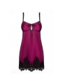 861-CHE-5 chemise & thong  pink