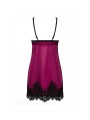861-CHE-5 chemise & thong  pink