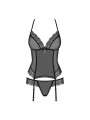 864-COR-1 corset & thong  black
