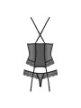 864-COR-1 corset & thong  black