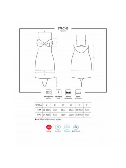 871-CHE-2 chemise & thong white
