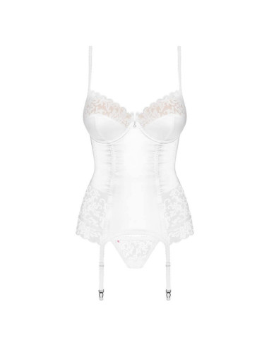 871-COR-2 corset & thong  white