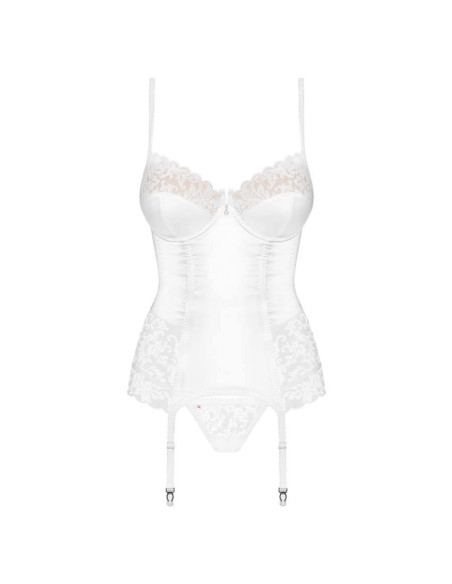 871-COR-2 corset & thong  white