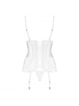 871-COR-2 corset & thong  white