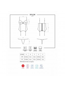 871-COR-2 corset & thong  white