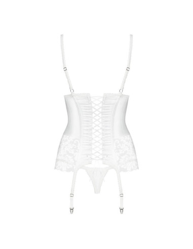 871-COR-2 corset & thong  white