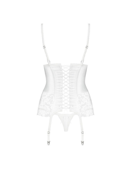 871-COR-2 corset & thong  white