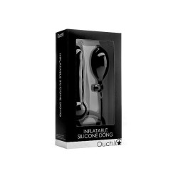 Inflatable Silicone Dong - Black