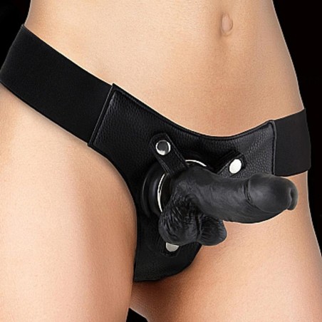 Realistic - 6 Inch - Strap-On - Black