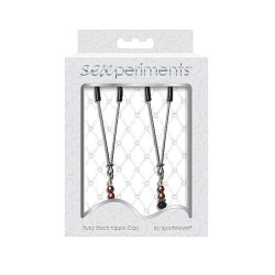 Ruby Black Nipple Clips 2