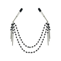 Jeweled Nipple Clips - Black