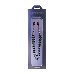 Jeweled Nipple Clips - Black 2
