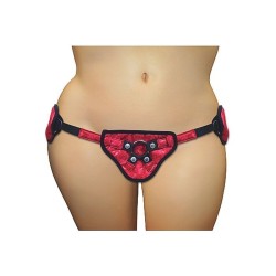 Plus Red Lace with Satin Corsette Strap