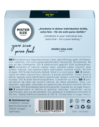 Mister Size 49mm pack of 3 acquista online su Porky's Store