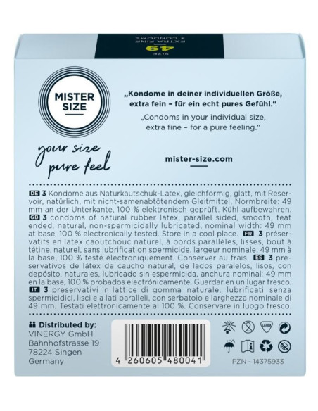 Mister Size 49mm pack of 3 acquista online su Porky's Store