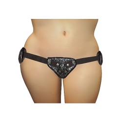 Plus Grey and Black Lace Corsette Strap