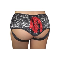 Plus Grey and Black Lace Corsette Strap 2