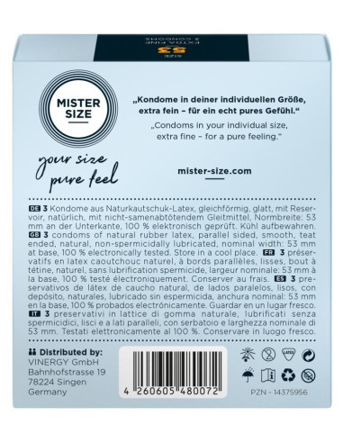Mister Size 53mm pack of 3 acquista online su Porky's Store