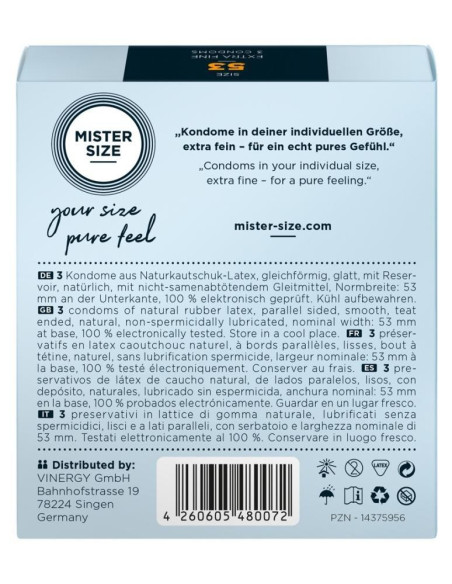 Mister Size 53mm pack of 3 acquista online su Porky's Store