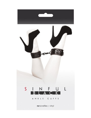 SINFUL BLACK ANKLE CUFFS