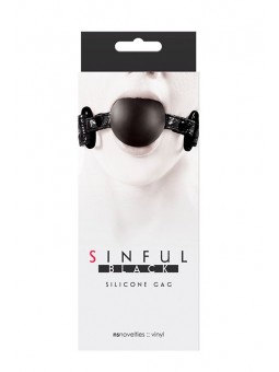 SINFUL SOFT SILICONE GAG BLACK
