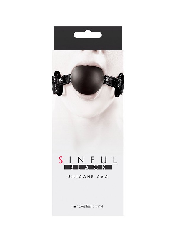 SINFUL SOFT SILICONE GAG BLACK