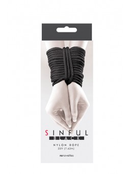 SINFUL NYLON ROPE 25 FT BLACK