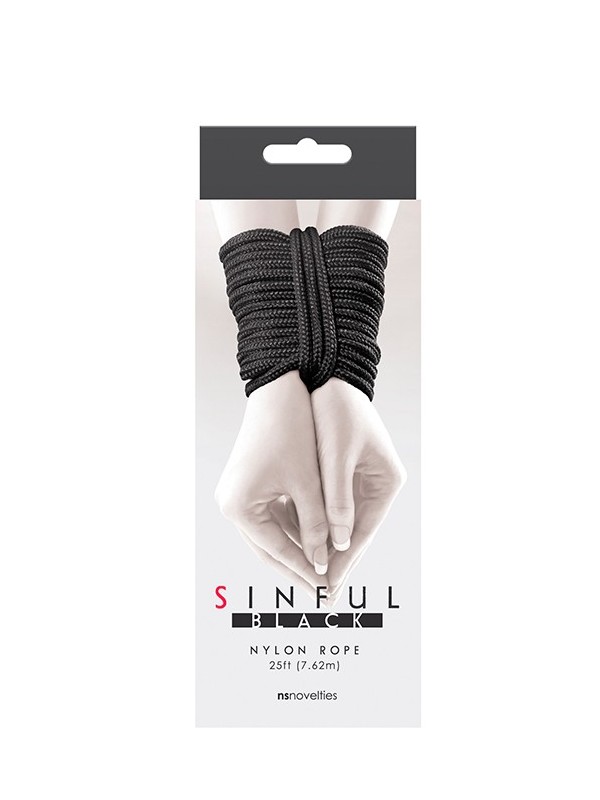 SINFUL NYLON ROPE 25 FT BLACK