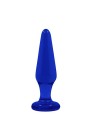 CRYSTAL TAPERED GLASS PLUG MEDIUM BLUE