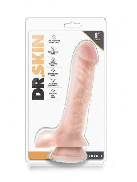 DR. SKIN COCK 9 INCH COCK 1 BEIGE