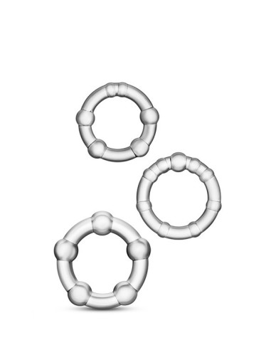 STAY HARD BEADED COCKRINGS CLEAR