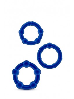 STAY HARD BEADED COCKRINGS BLUE