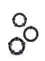 STAY HARD BEADED COCKRINGS BLACK