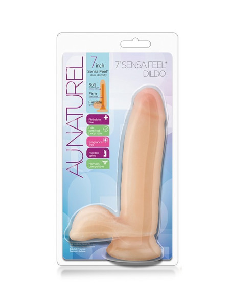 AU NATUREL 7 INCH SENSA FEEL DILDO BEIG