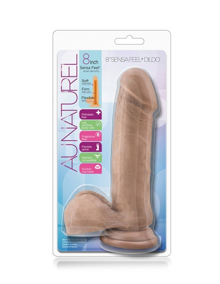 AU NATUREL 8 INCH SENSA FEEL DILDO LATIN