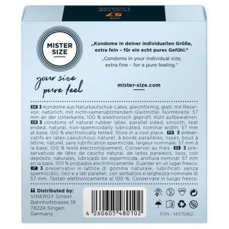 Mister Size 57mm pack of 3 acquista online su Porky's Store