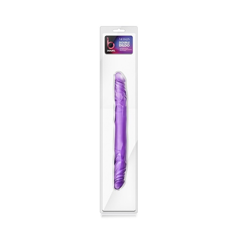 B YOURS 14 INCH DOUBLE DILDO PURPLE