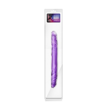 B YOURS 14 INCH DOUBLE DILDO PURPLE