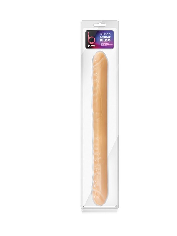 B YOURS 18 INCH DOUBLE DILDO BEIGE