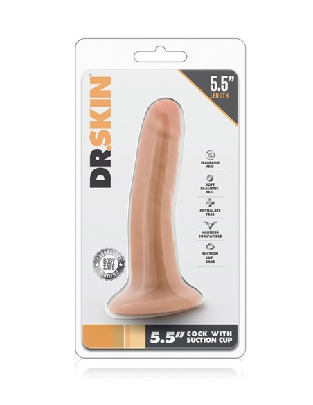 DR. SKIN 5.5 INCH COCK WITH SUCTION CUP