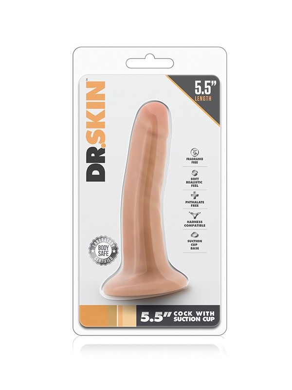 DR. SKIN 5.5 INCH COCK WITH SUCTION CUP