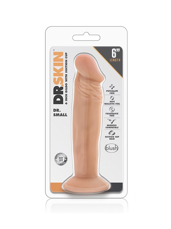 DR. SKIN DR SMALL 6 INCH DILDO VANILLA