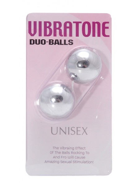 VIBRATONE DUO BALLS SILVER BLISTERCARD