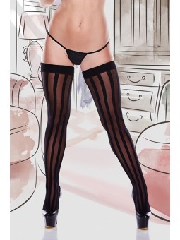 STRIPE THIGH HI BOW