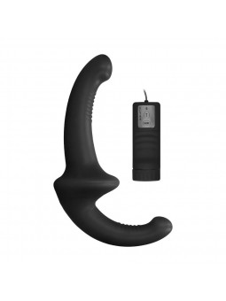 Vibrating Silicone Strapless Strapon -Bl