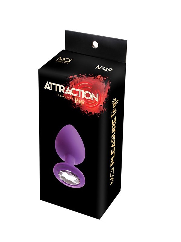 MAI No.49 ANAL PLUG WITH STONE L PURPLE