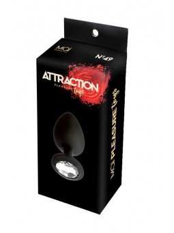 MAI No.49 ANAL PLUG WITH STONE L BLACK