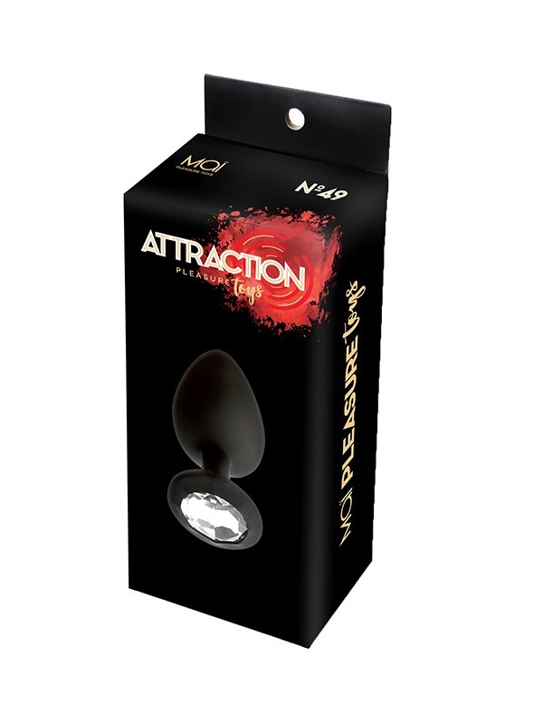 MAI No.49 ANAL PLUG WITH STONE L BLACK